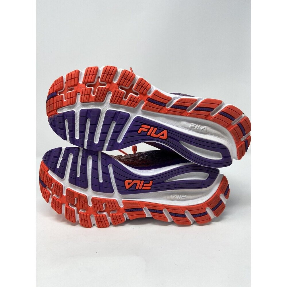 Fila Women's Size 7.5 Memory Foam Running Athletic Shoes Orange Purple - Picture 8 of 12